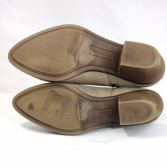 Frye Womens Boots Size 9 Suede Booties Taupe Block Heel Western Cowgirl Boho - Picture 11 of 12